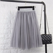 Load image into Gallery viewer, TingYiLi Tulle Skirts Womens Black Gray White