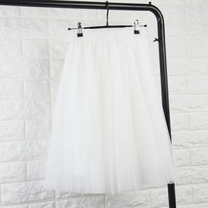 TingYiLi Tulle Skirts Womens Black Gray White