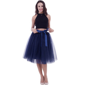 6Layers 65cm Fashion Tulle Skirt Pleated