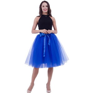 6Layers 65cm Fashion Tulle Skirt Pleated