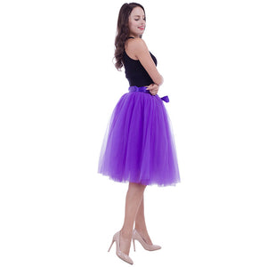 6Layers 65cm Fashion Tulle Skirt Pleated