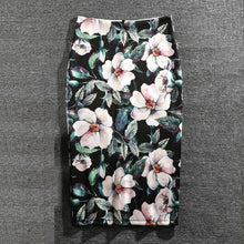 Load image into Gallery viewer, Women Skirts Summer Print Flowers Pencil Skirt Casual